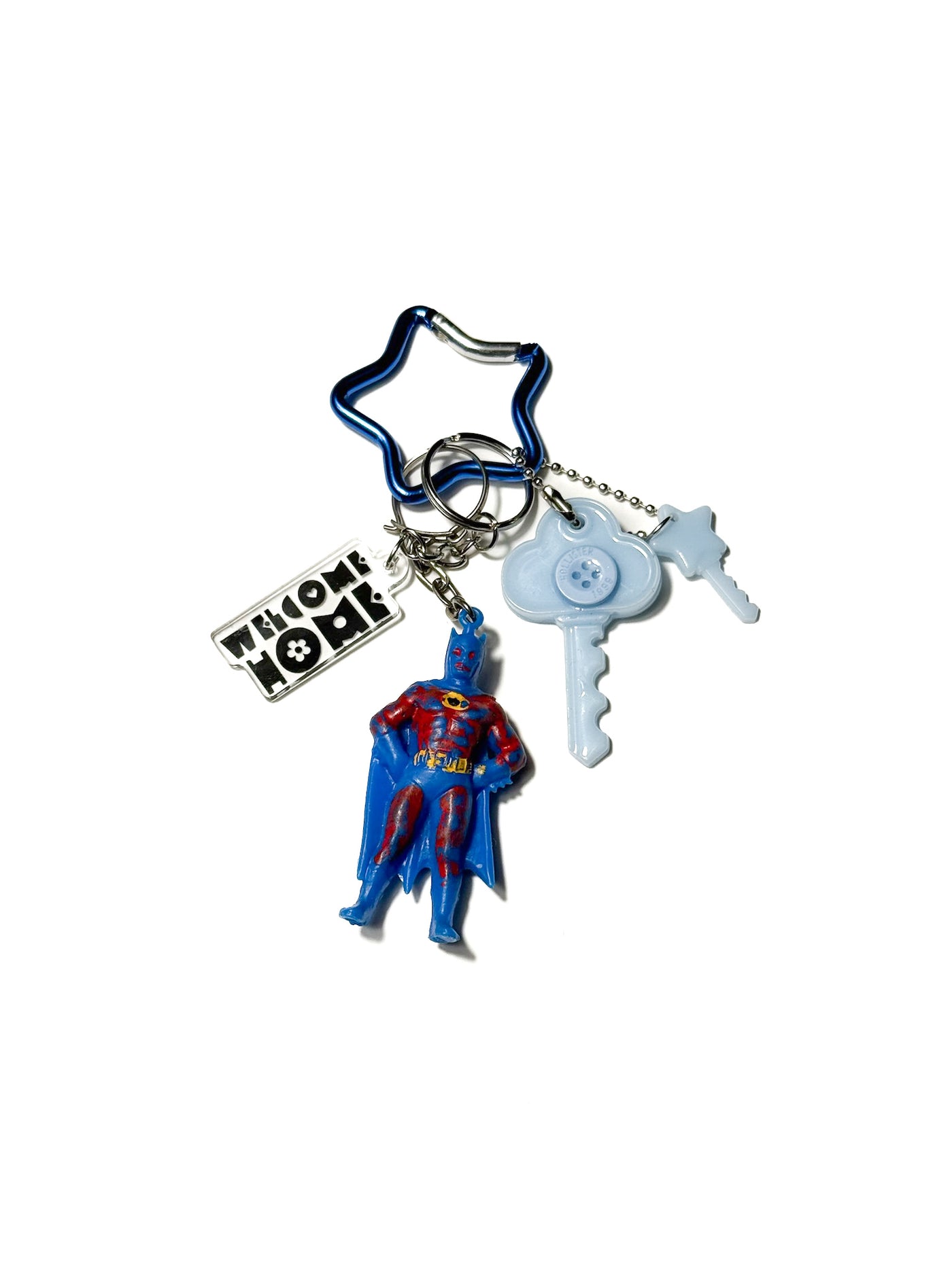 Blue Batman Welcome Home Multi-Charm Keychain