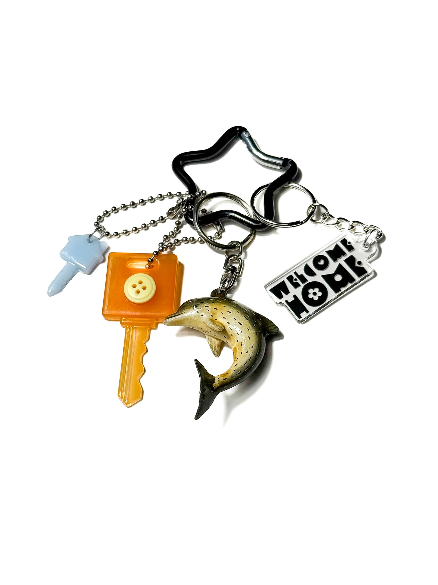 Baby Dolphin Welcome Home Multi-Charm Keychain
